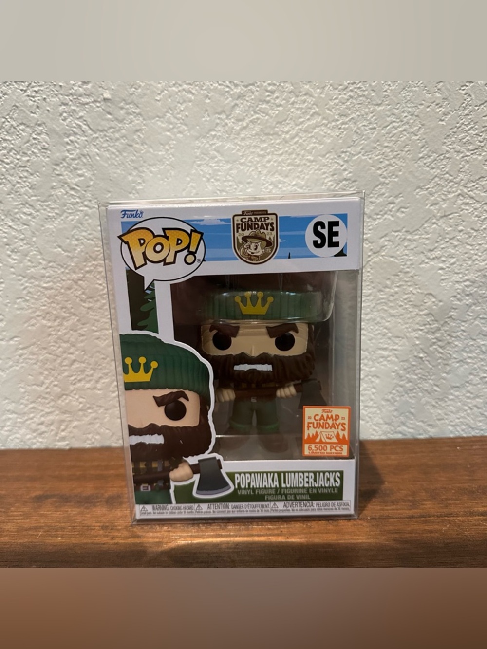 Funko Pop Camp Fundays 2023 Popawaka Lumberjacks LE 6500 W/protector